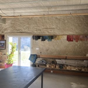 le nuancier et les paniers de cueillette