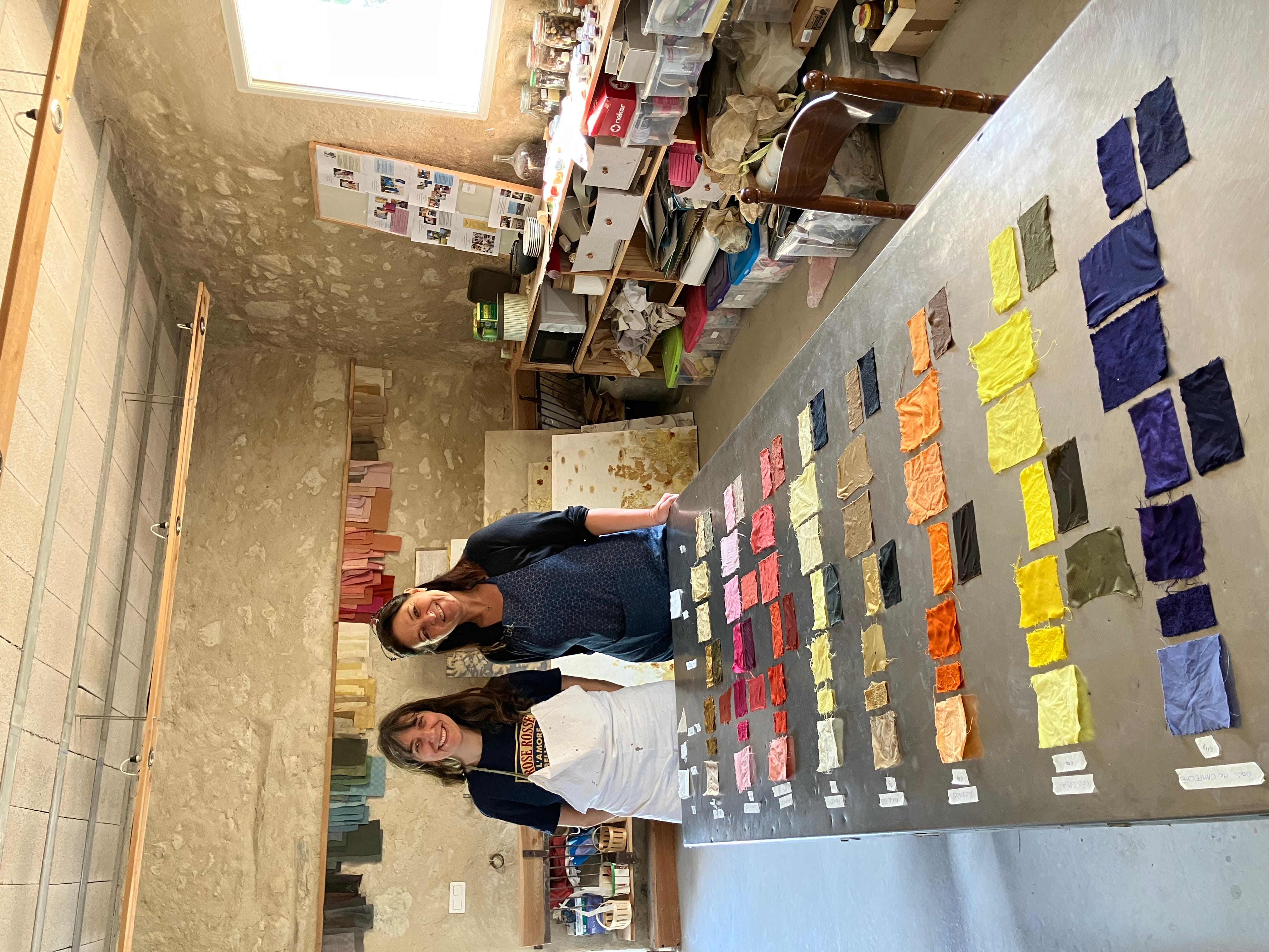 echantillons de l'atelier teinture