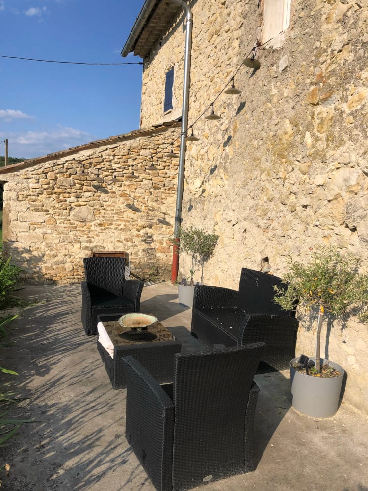 la terrasse arrière