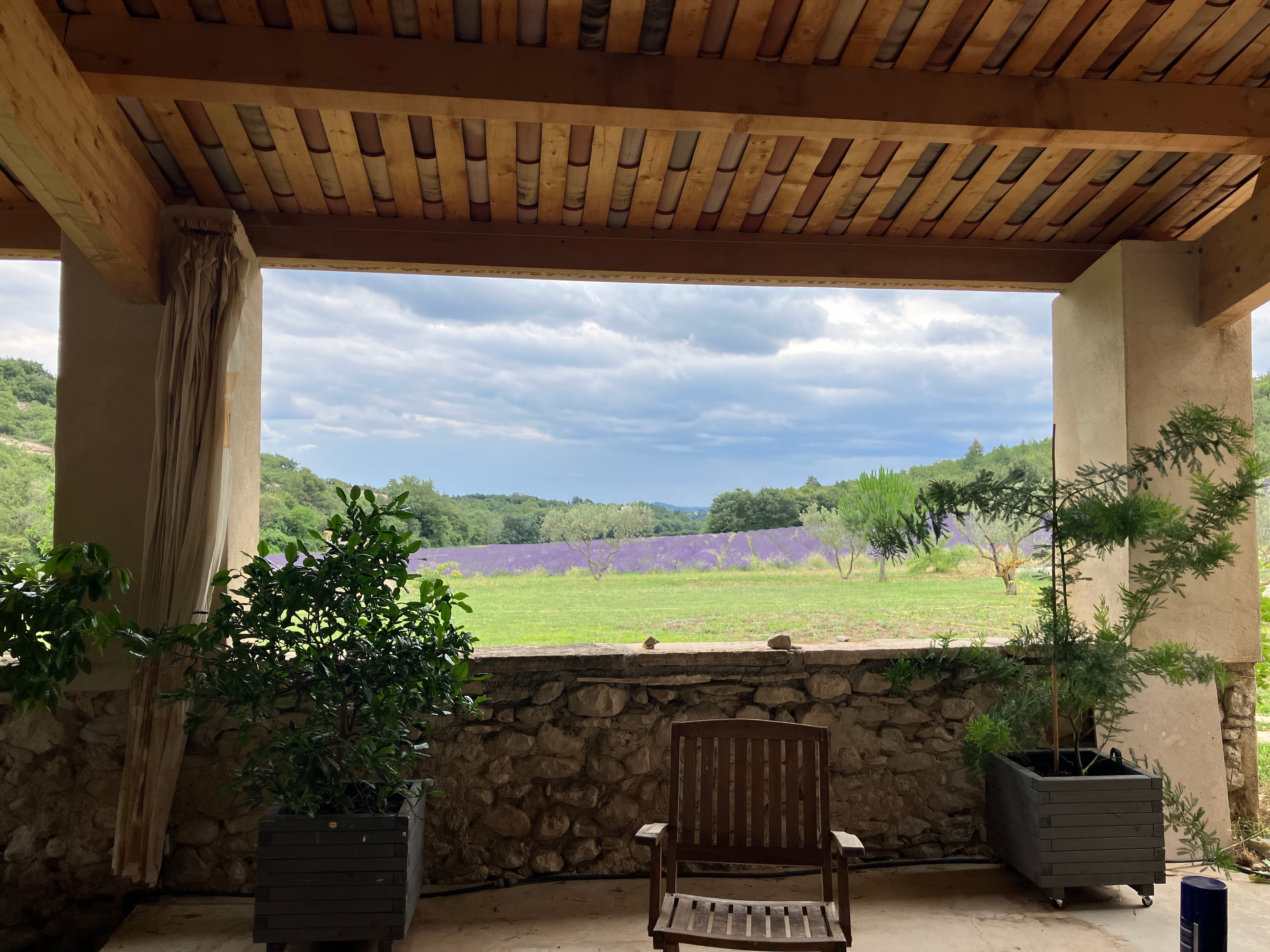 la terrasse ombragée